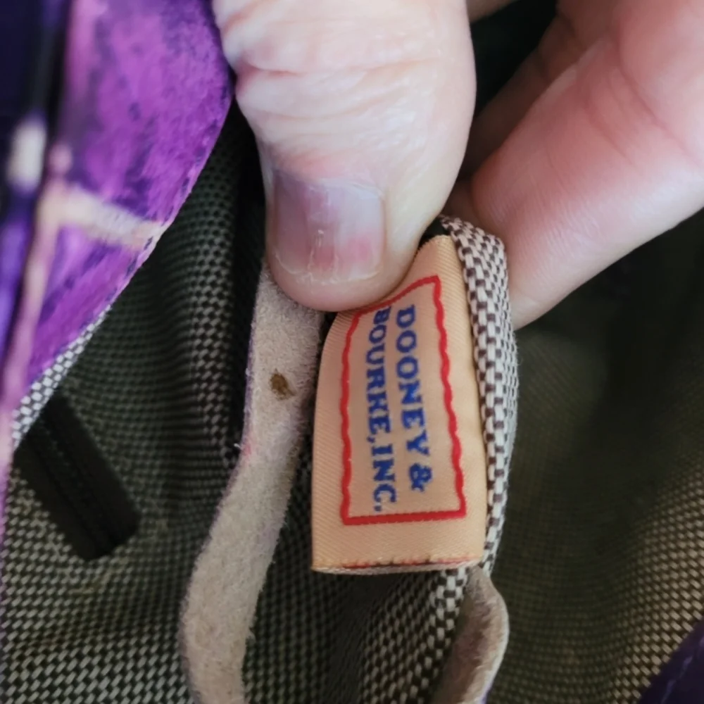 Dooney & Bourke Purple Leather Women's Bag - Picture 9 of 10